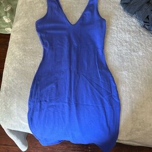 Elegant Blue Sleeveless Dress